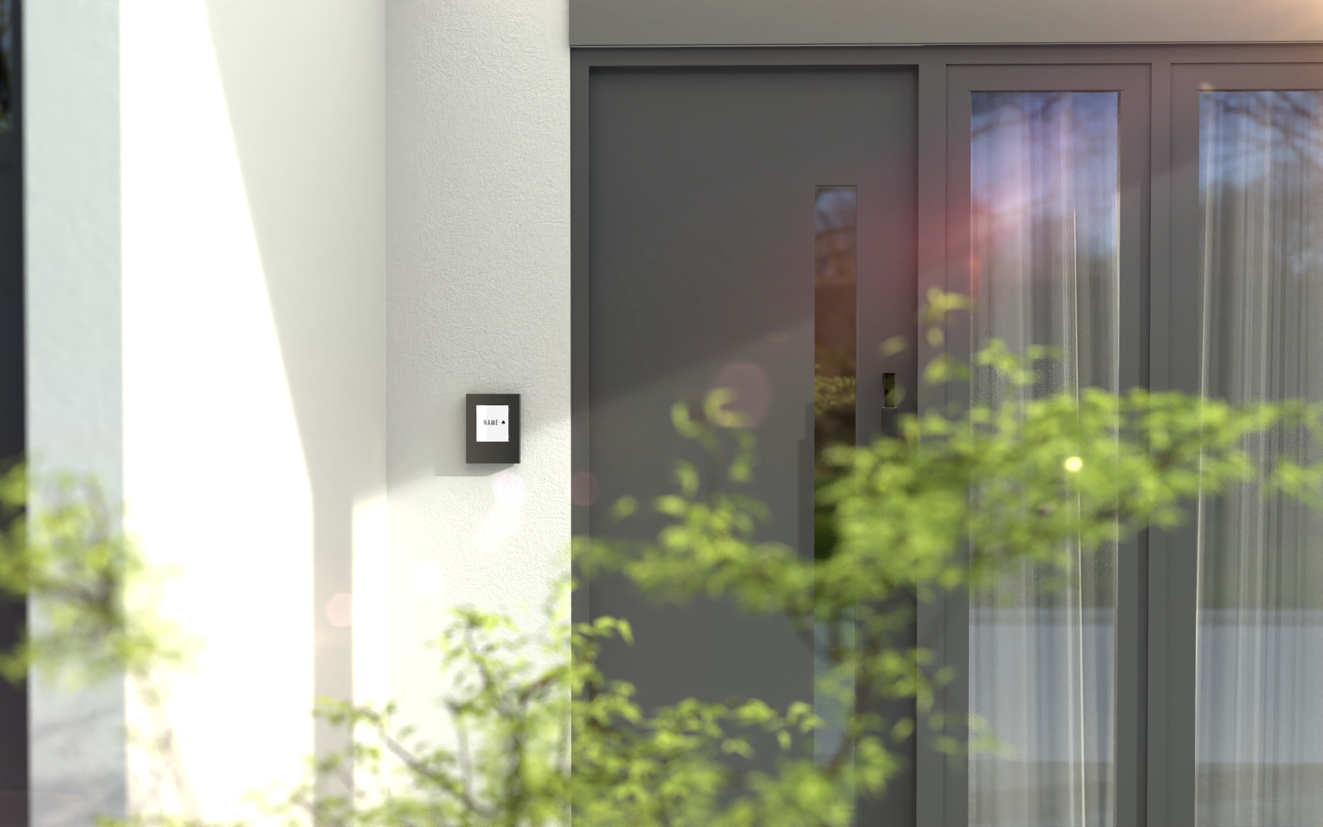 Funk-Klingeltaster für 1, 2 oder 3-Fam.-Haus, wahlweise in Farbe silber, anthrazit oder weiß