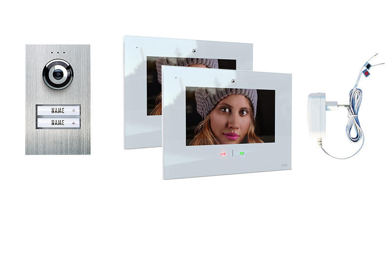 VDV-629-W-ST-800px-Final4-2021 2-Fam.Haus Set mit IP-Innenstation 7 (App) Zoll, Bildspeicher, Touch & mp3