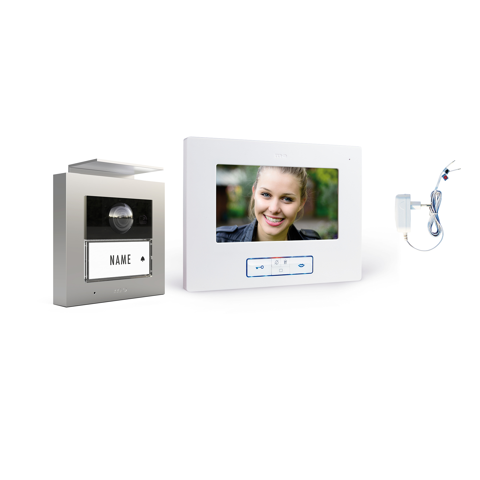 1-Fam.Haus Set RFID, ALU Außenstation Farbe silber, anthrazit oder weiß & 7" Innenstation 1-Fam.Haus Set RFID, ALU Außenstation Farbe silber, anthrazit oder weiß & 7" Innenstation