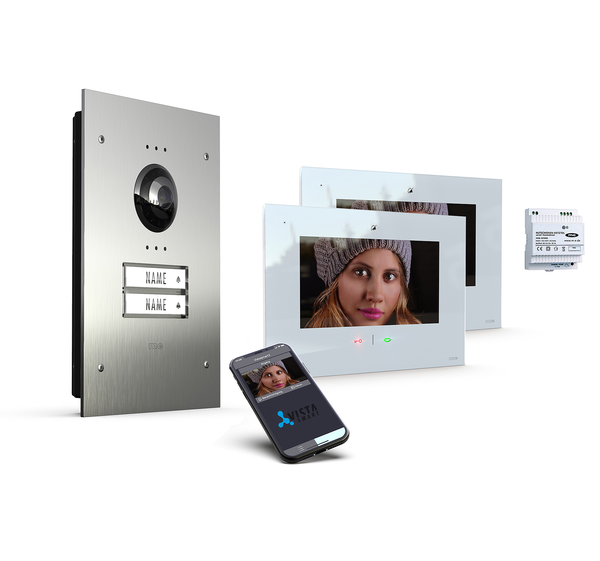 2-Fam.Haus Set UP mit IP-Innenstation (App) 7 Zoll, Bildspeicher, Touch & mp3 2-Fam.Haus Set UP mit IP-Innenstation (App) 7 Zoll, Bildspeicher, Touch & mp3