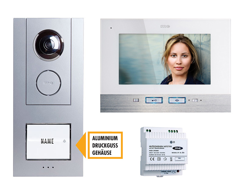 VDV-6107-PromoSet_800px_Fin1 1-Fam.-Haus Set, ALU-Außenstation und 7" Innenstation