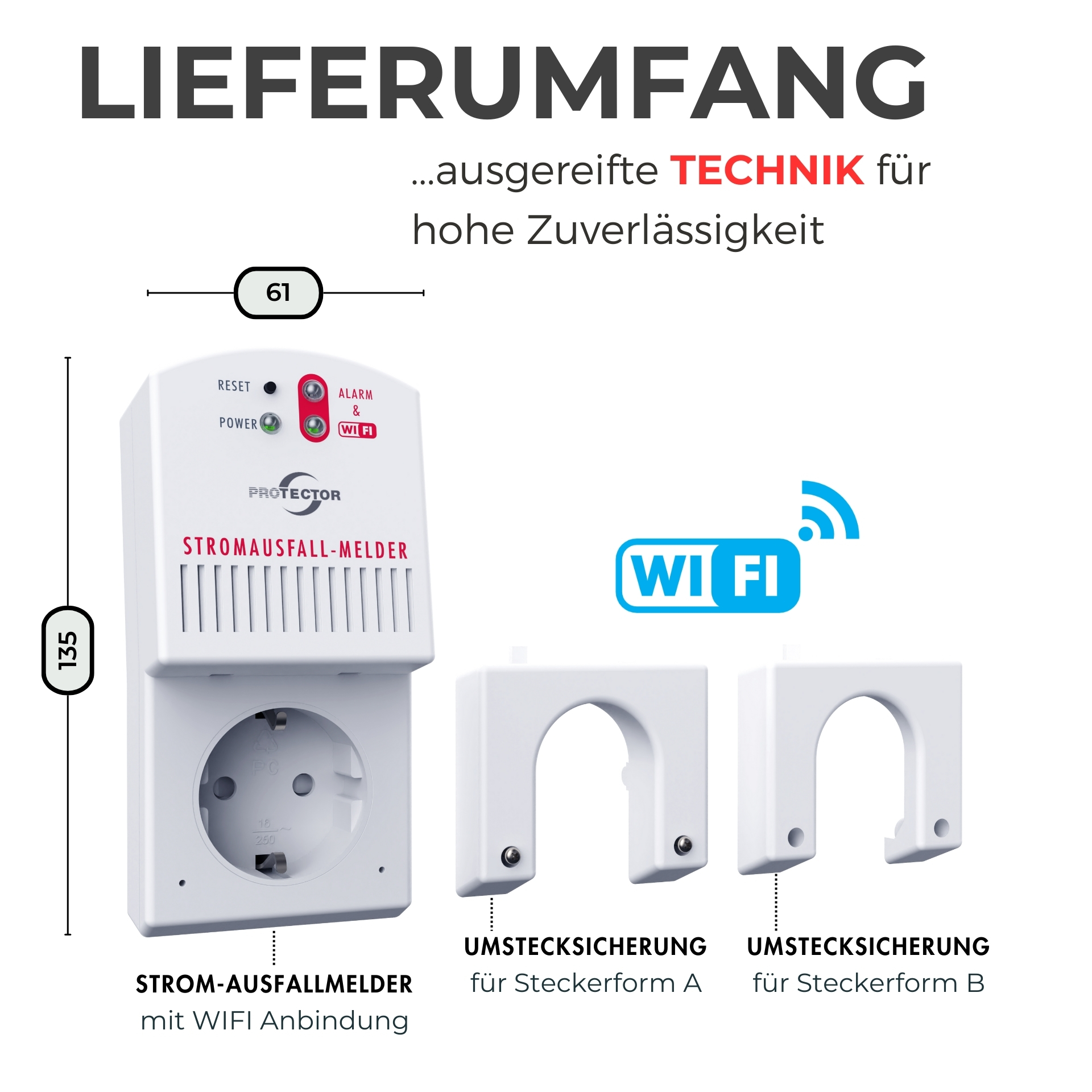 Stromausfall-Melder mit WIFI & Smartphone-App