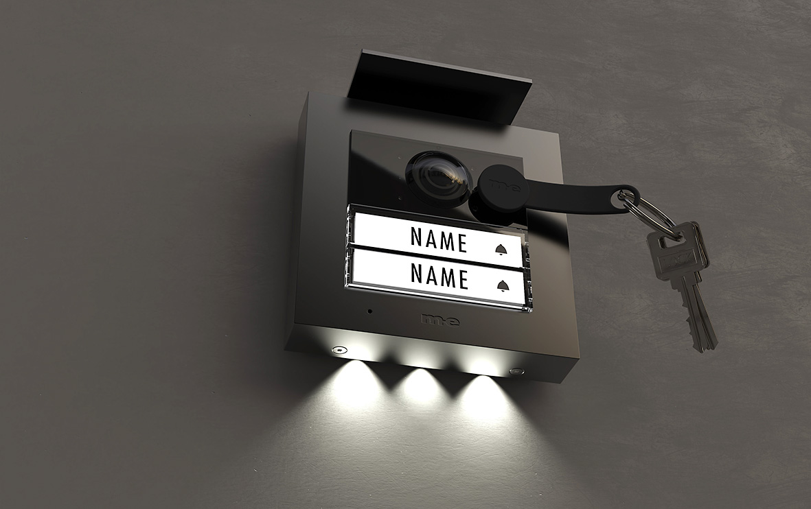 2-Fam.Haus Set RFID, ALU Außenstation Farbe silber oder anthrazit & IP-Innenstation (App)