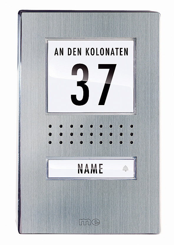 Vistadoor_Out1_1er_RGB_lo1 Edelstahl Aussenstation für 1-Fam.-Haus