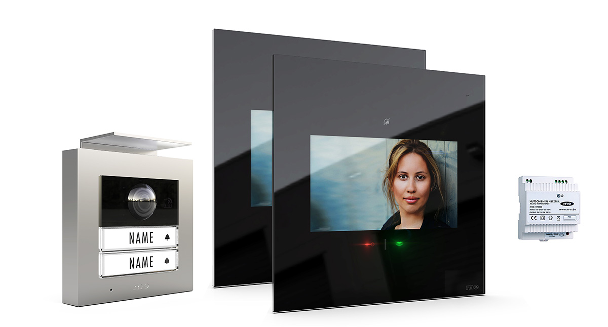 2-Fam.-Haus Set RFID, ALU Außenstation Farbe silber, anthrazit oder weiß & Touch-Innenstation