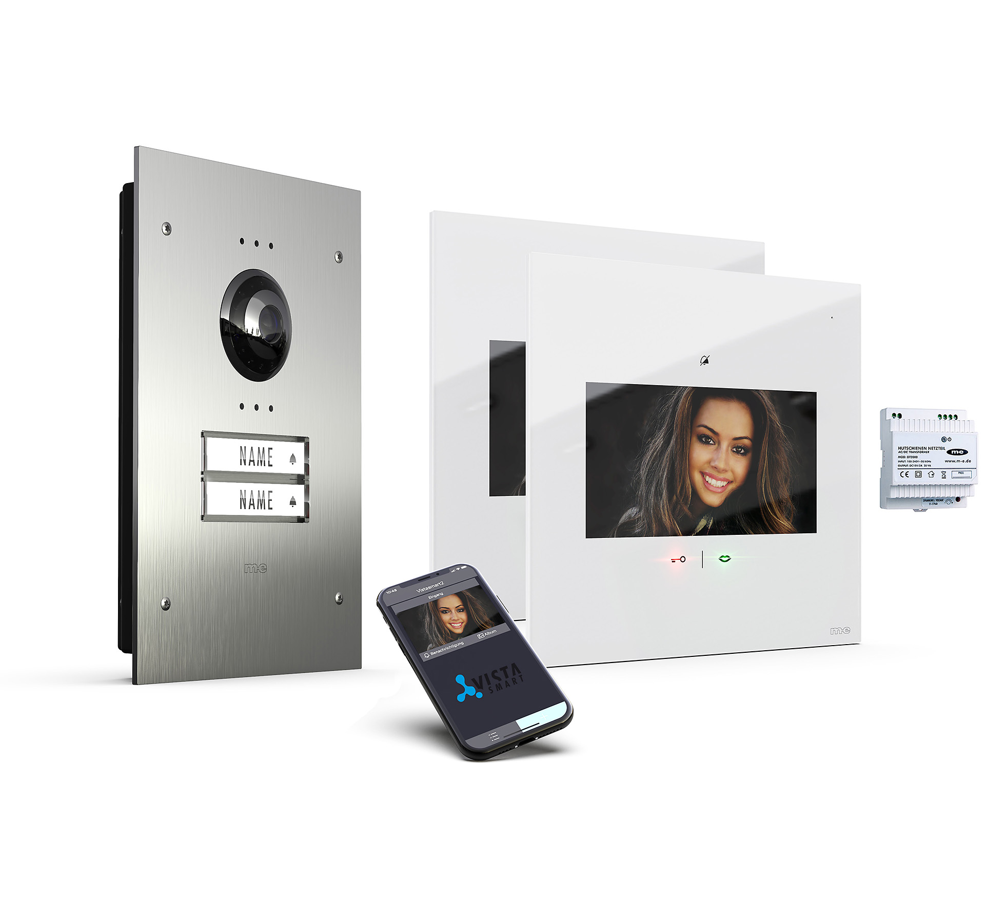 2-Fam.Haus Set UP mit flacher IP-Innenstation (App) 7 Zoll, Bildspeicher, Touch & mp3 2-Fam.Haus Set UP mit flacher IP-Innenstation (App) 7 Zoll, Bildspeicher, Touch & mp3