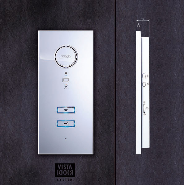 ADV-Side_Wand_Silber_kurz-weiss_fin1_RGB_mr1 Audio-Innenstation, Grundgehäuse weiß mit Farb-Cover