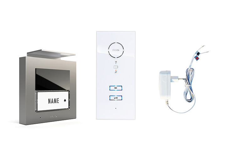 ADV-10101-S-Set-800px Audio Türsprechanlagen Set, ALU 1- oder 2-Familienhaus (AP)
