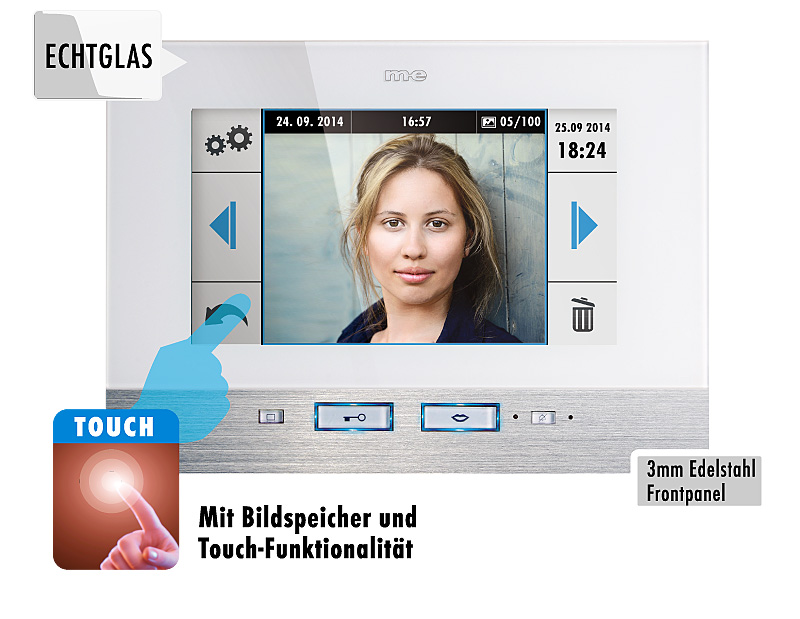 7 Zoll Monitor mit Touch und Bildspeicher VDV 707 TW/TS