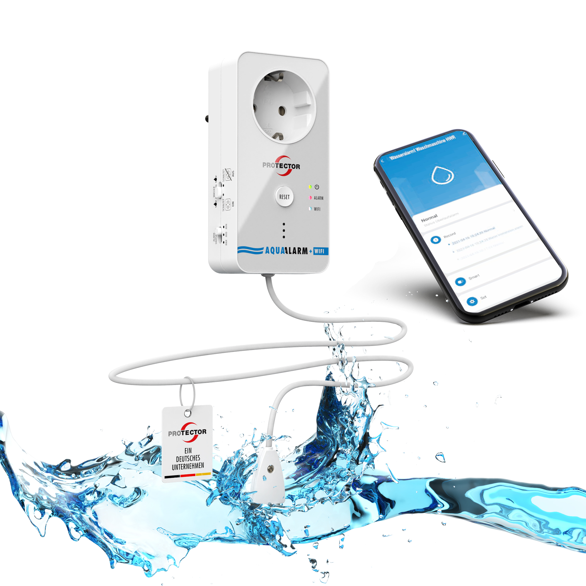 WLAN WASSERMELDER, 3-fache Sicherheit WLAN WASSERMELDER, 3-fache Sicherheit