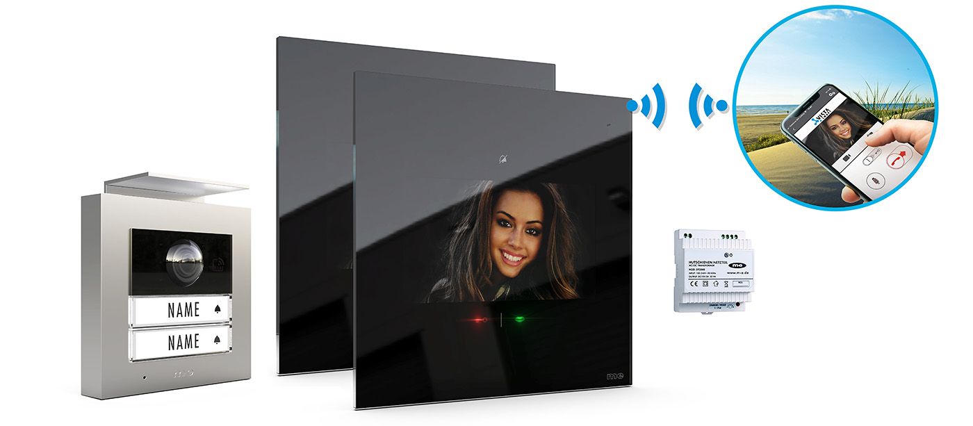 2-Fam.-Haus Set RFID, ALU Außenstation Farbe silber, anthrazit oder weiß & IP-Innenstation (App)