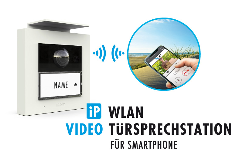iP WLAN / LAN Video Türsprechstation RFID ALU 1-Fam.-Haus (AP) Farbe weiß