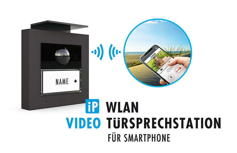 iP WLAN / LAN Video Türsprechstation RFID ALU 1-Fam.-Haus (AP) Farbe silber, anthrazit oder weiß