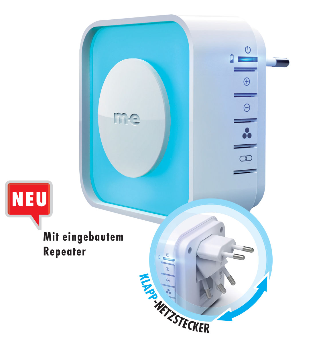 Bell-510-RX-mit-Netzklapp Funk-Empfänger Cube mit Klapp-Netzstecker