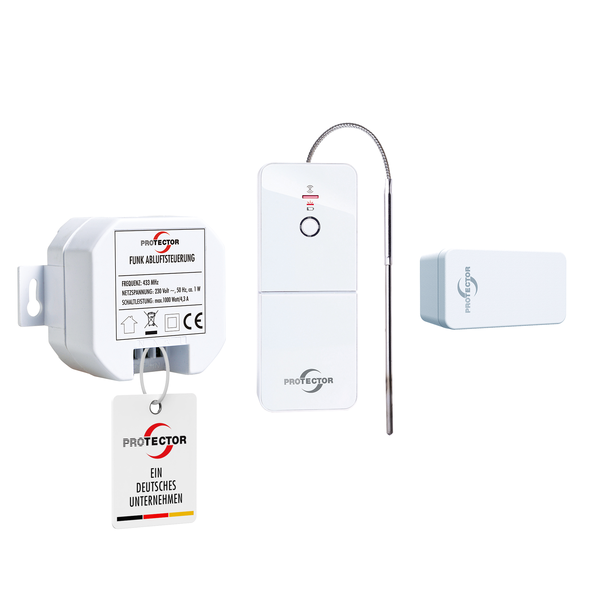 NEU Einbau-Funk-Abluftsteuerung Thermo mit batterielosem Kinetik-Fenstersender NEU Einbau-Funk-Abluftsteuerung Thermo mit batterielosem Kinetik-Fenstersender