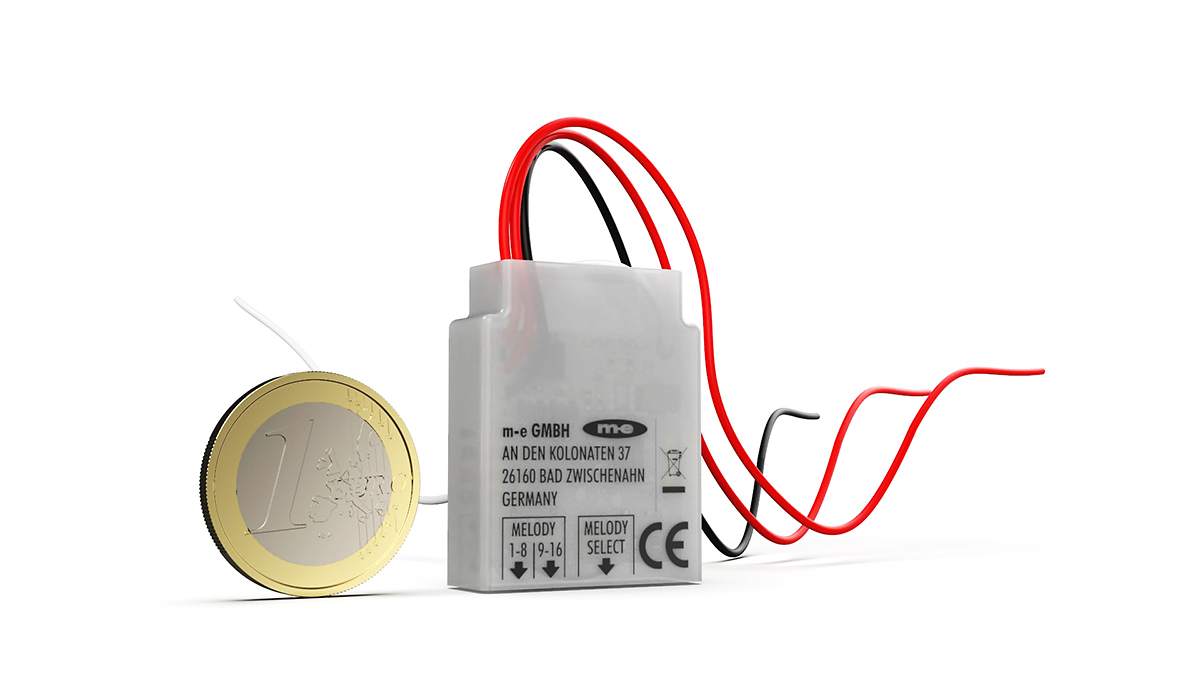 SET: Aus Kabel mach Funk, Converter mit WIFI Funk-Empfänger für die Steckdose- Meldet Besucher direkt am Gerät und auf Ihrem Smartphone