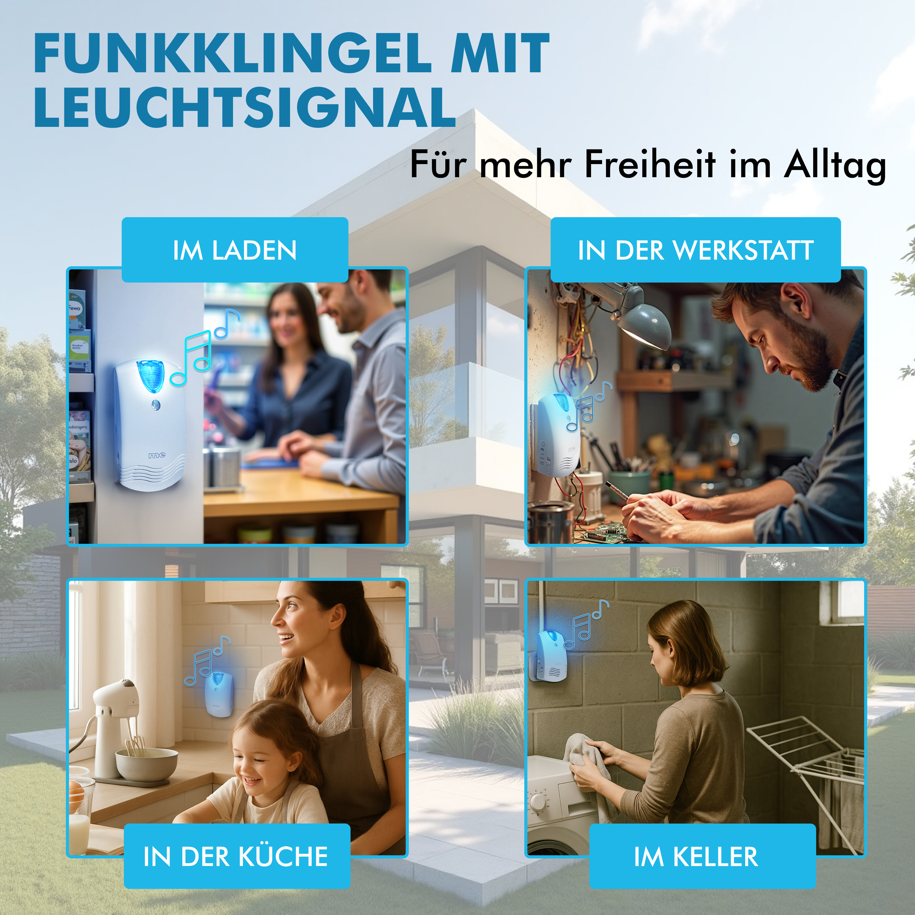 Funk-Gong für Steckdose