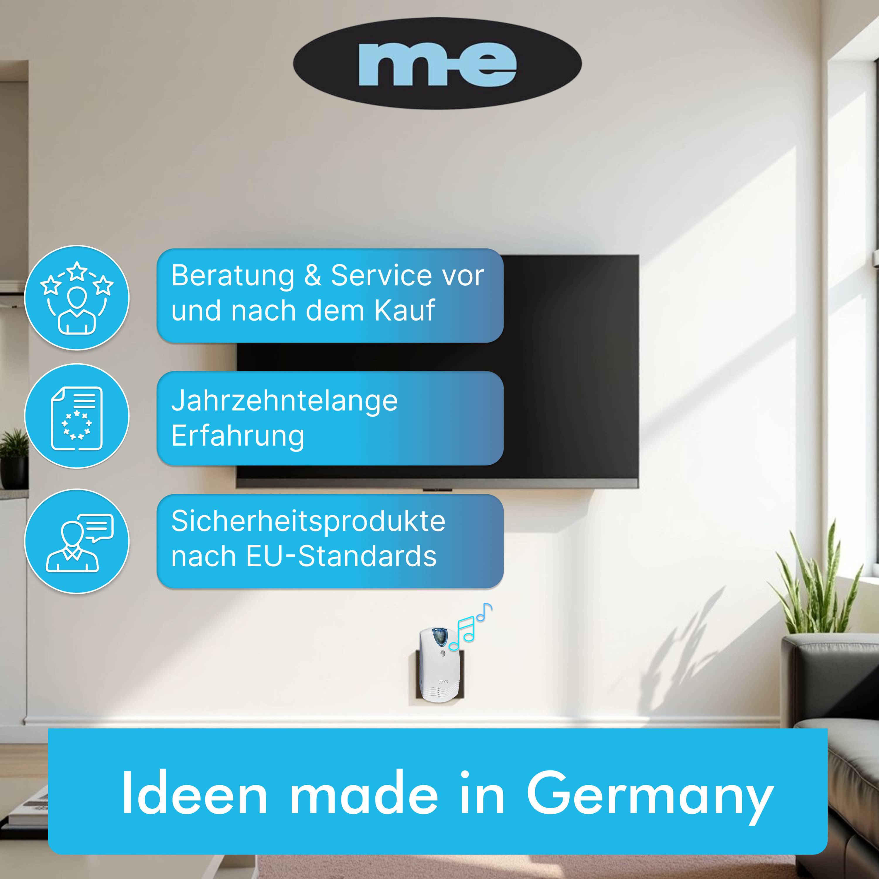 Funk-Gong für Steckdose