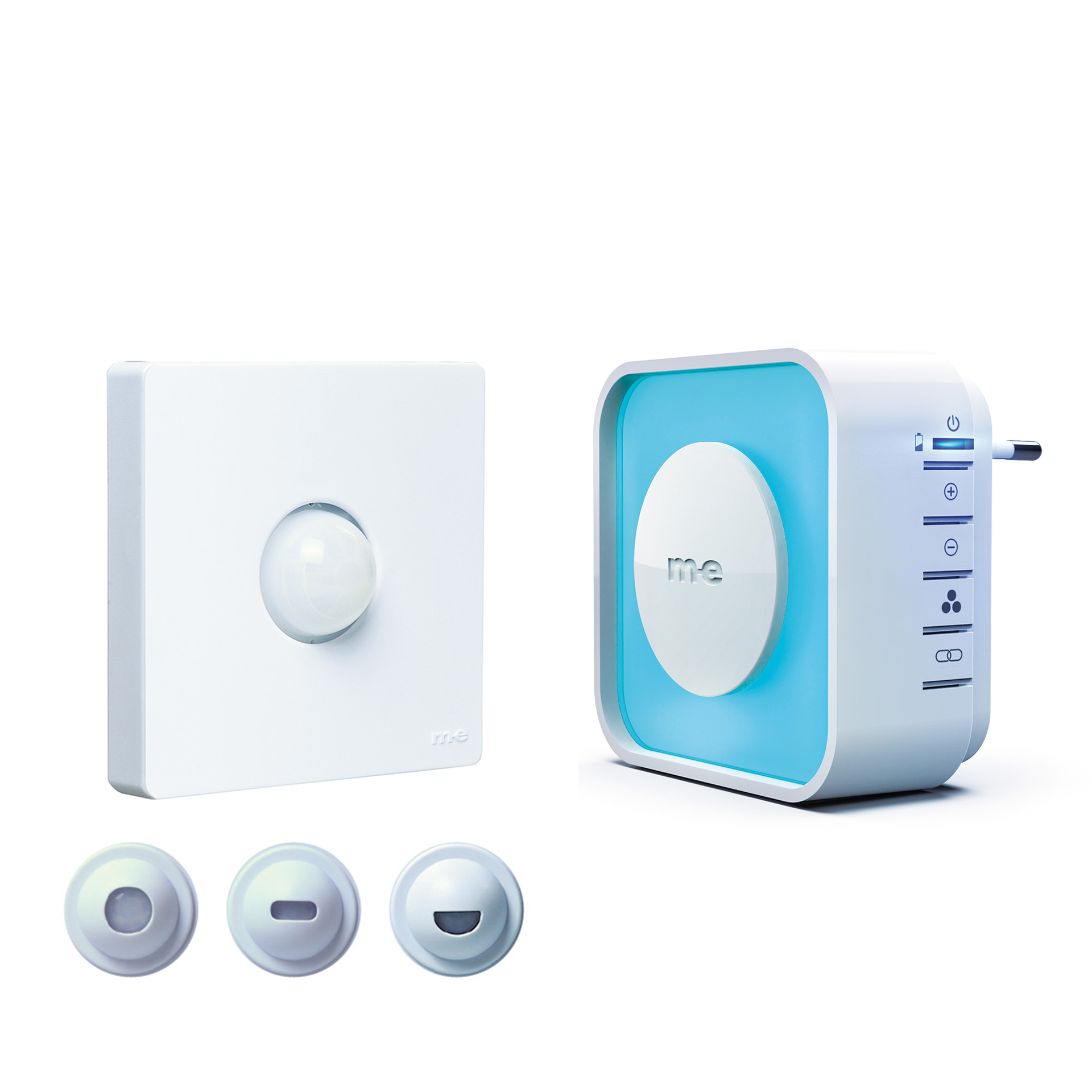 PROMO Funk-Bewegungsmelder SET für den Innenbereich mit CUBE Funk-Empfänger: Mit Klappstecker für die Steckdose und Akku PROMO Funk-Bewegungsmelder SET für den Innenbereich mit CUBE Funk-Empfänger: Mit Klappstecker für die Steckdose und Akku