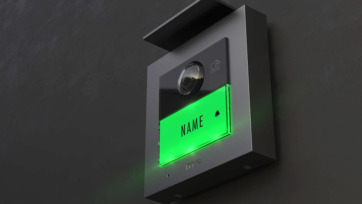 VS-21-Green-Button-Glow-1200px Video Außenstation RFID ALU 1, 2-Familienhaus (AP) Farbe silber, anthrazit oder weiß