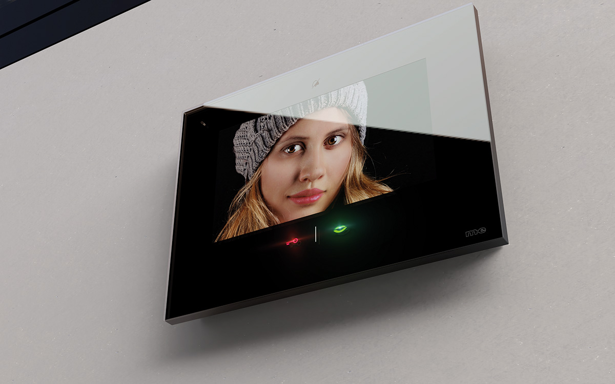 2-Fam.-Haus Set, ALU-Außenstation und IP-Innenstation (App) 7", Sensortouch &mp3